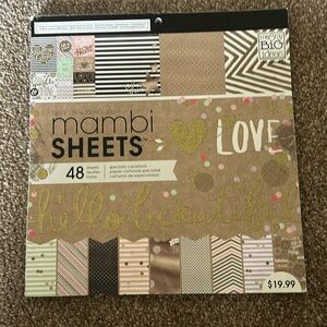 Card stock scrap booking paper